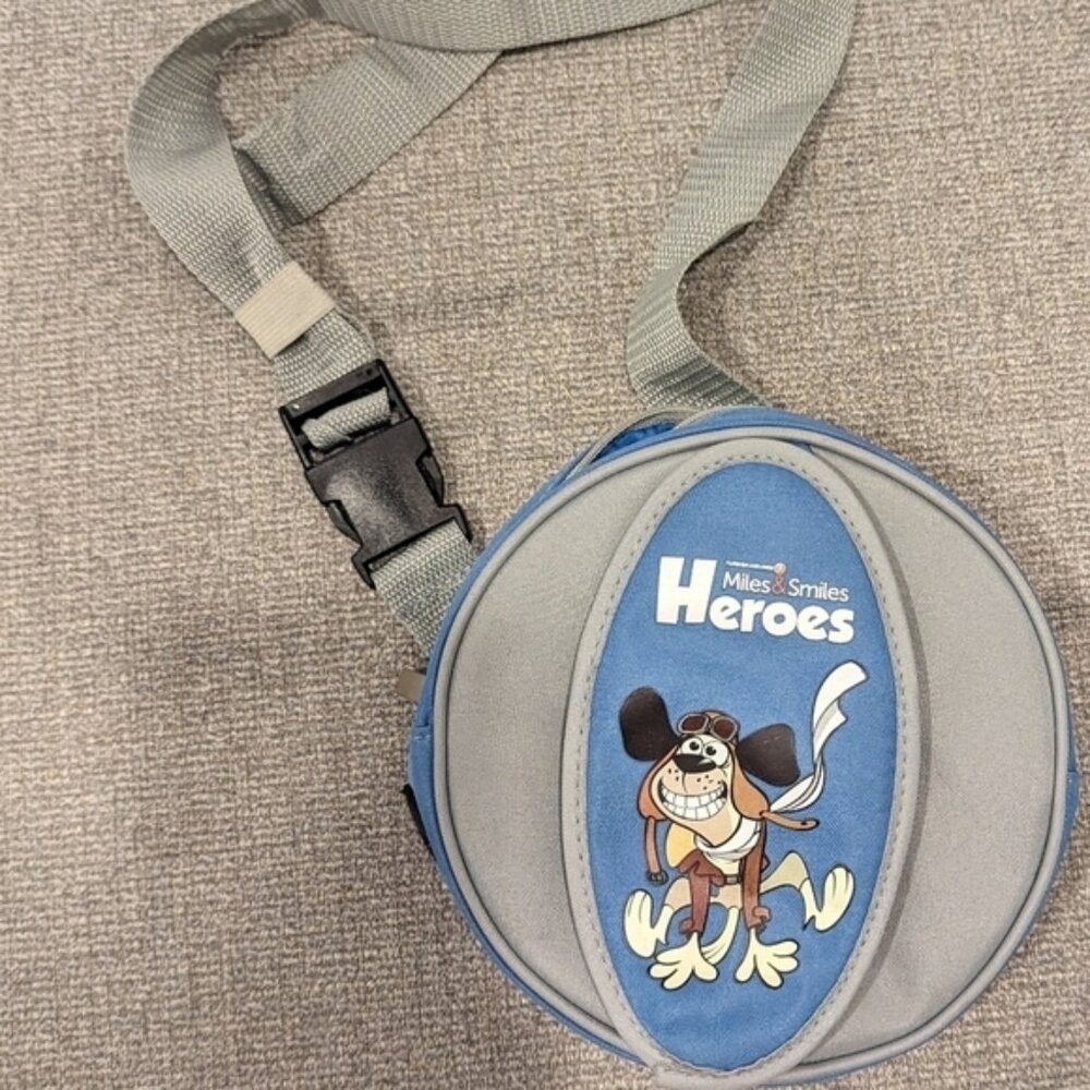Mileas Smiles Round Blue Mini Bag for kids, size 7"